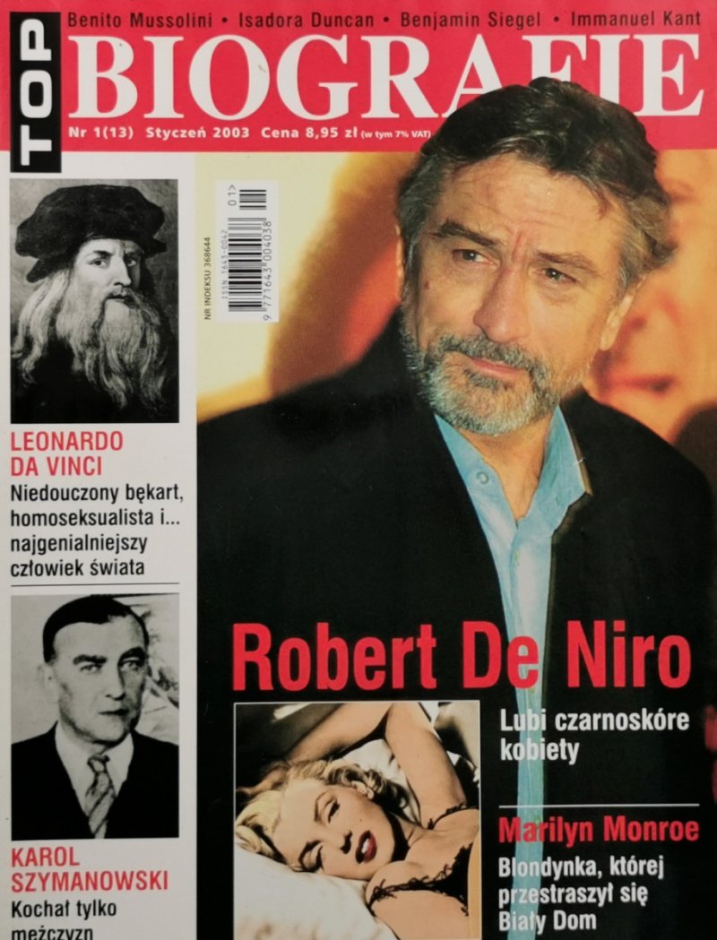 TOM BIOGRAFIE NR. 1/2003. ROBERT DE NIRO