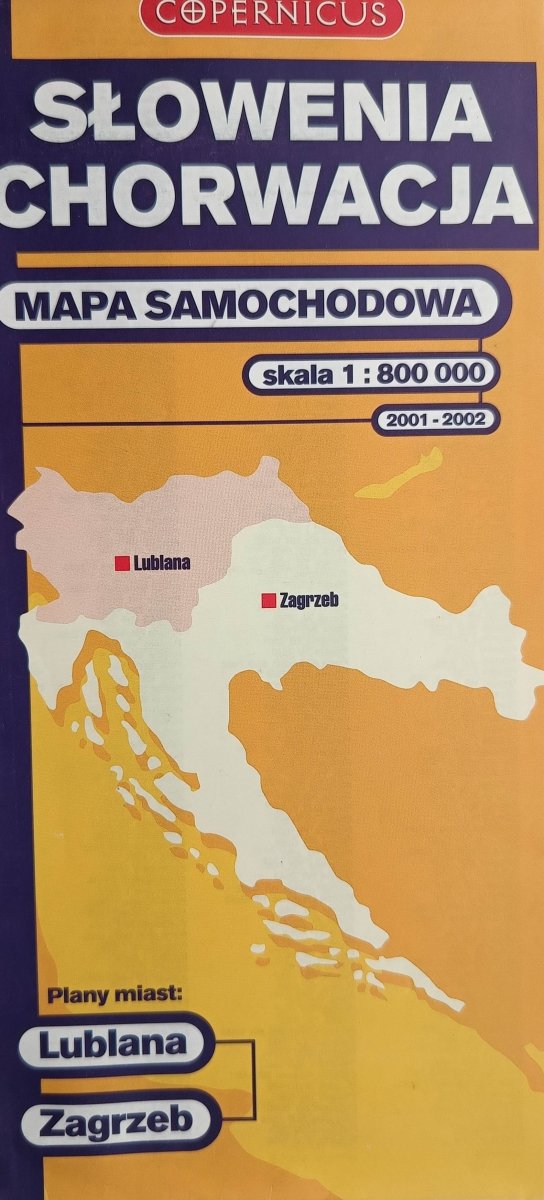 SŁOWENIA CHORWACJA 1:800 000