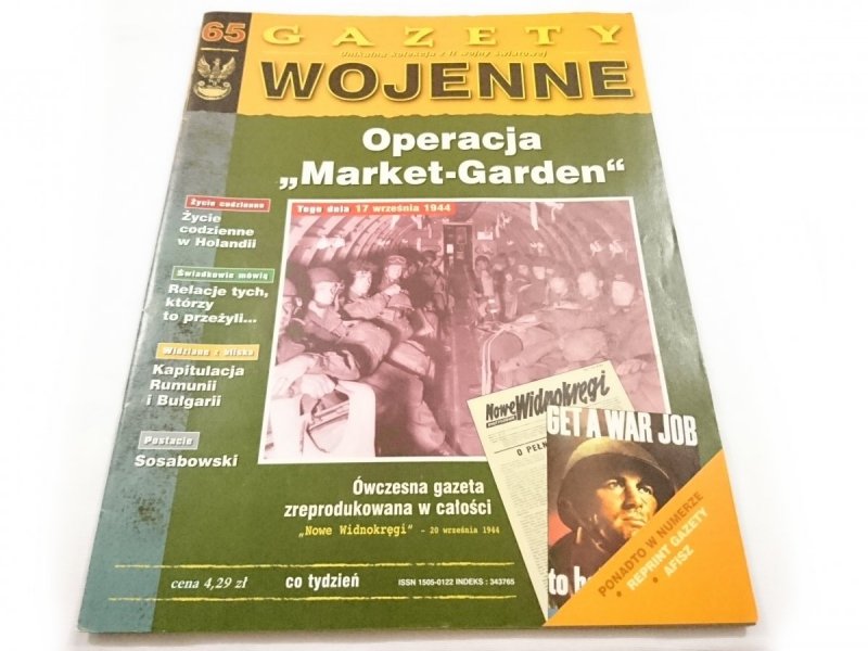 GAZETY WOJENNE NR 65 OPERACJA 'MARKET-GARDEN'