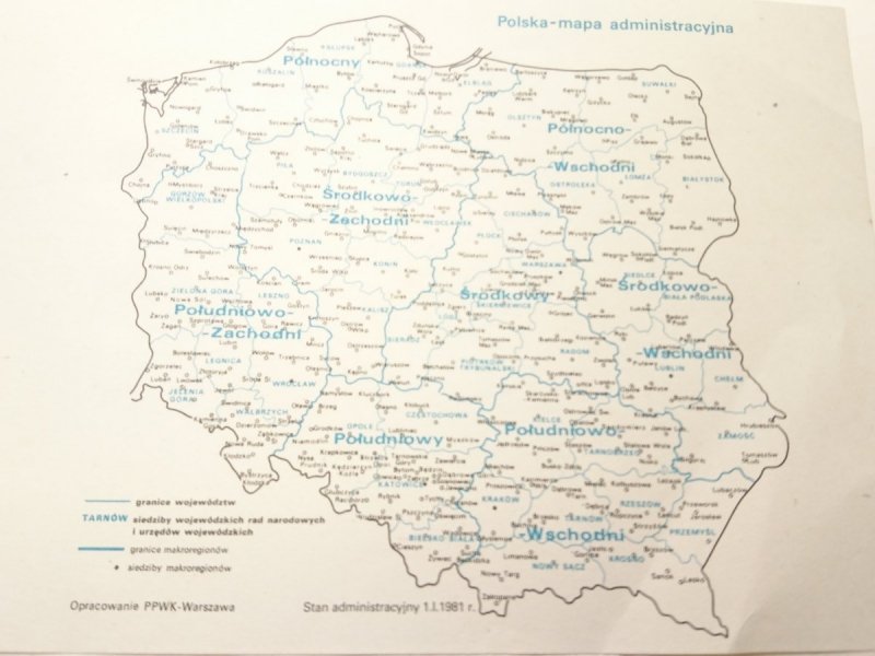 POLSKA - MAPA ADMINISTRACYJNA