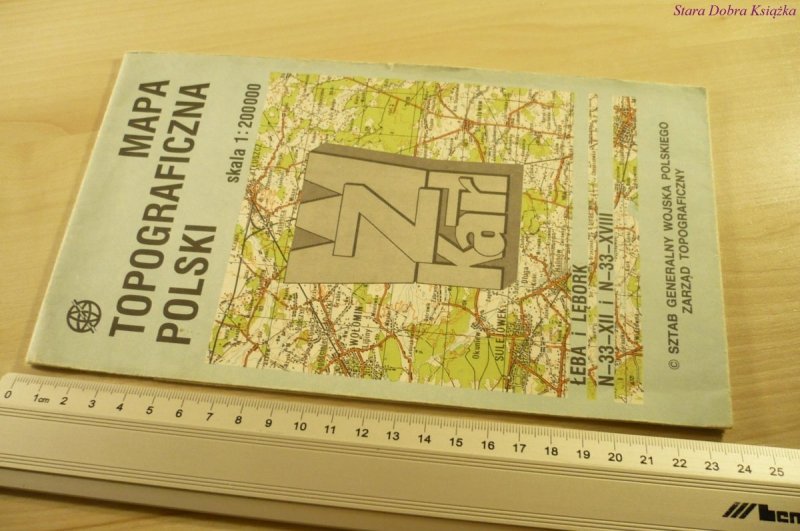 MAPA TOPOGRAFICZNA POLSKI. ŁEBA I LĘBORK (1994)