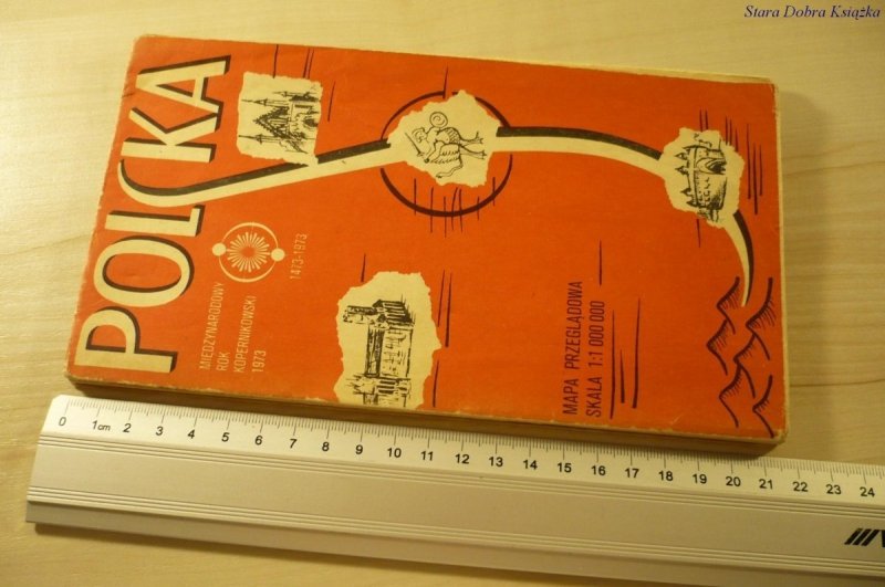 POLSKA. MAPA PRZEGLĄDOWA SKALA 1: 1 000 000 (1973)