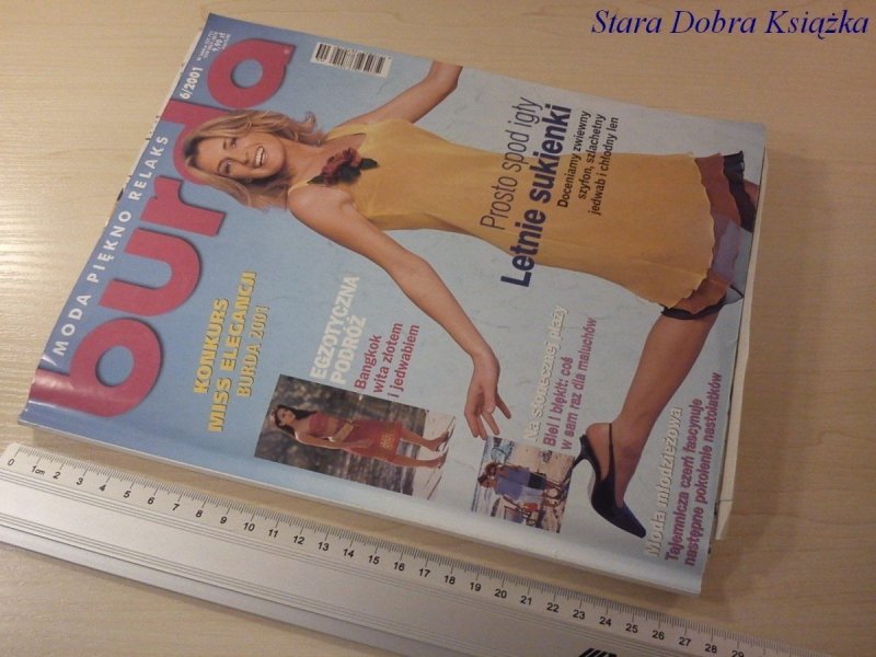 BURDA 6/2001 PROSTO SPOD IGŁY. LETNIE SUKIENKI