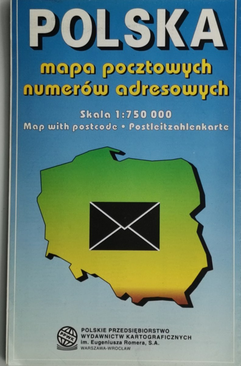 POLSKA MAPA POCZTOWYCH NUMERÓW ADRESOWYCH 1:750 000 1998