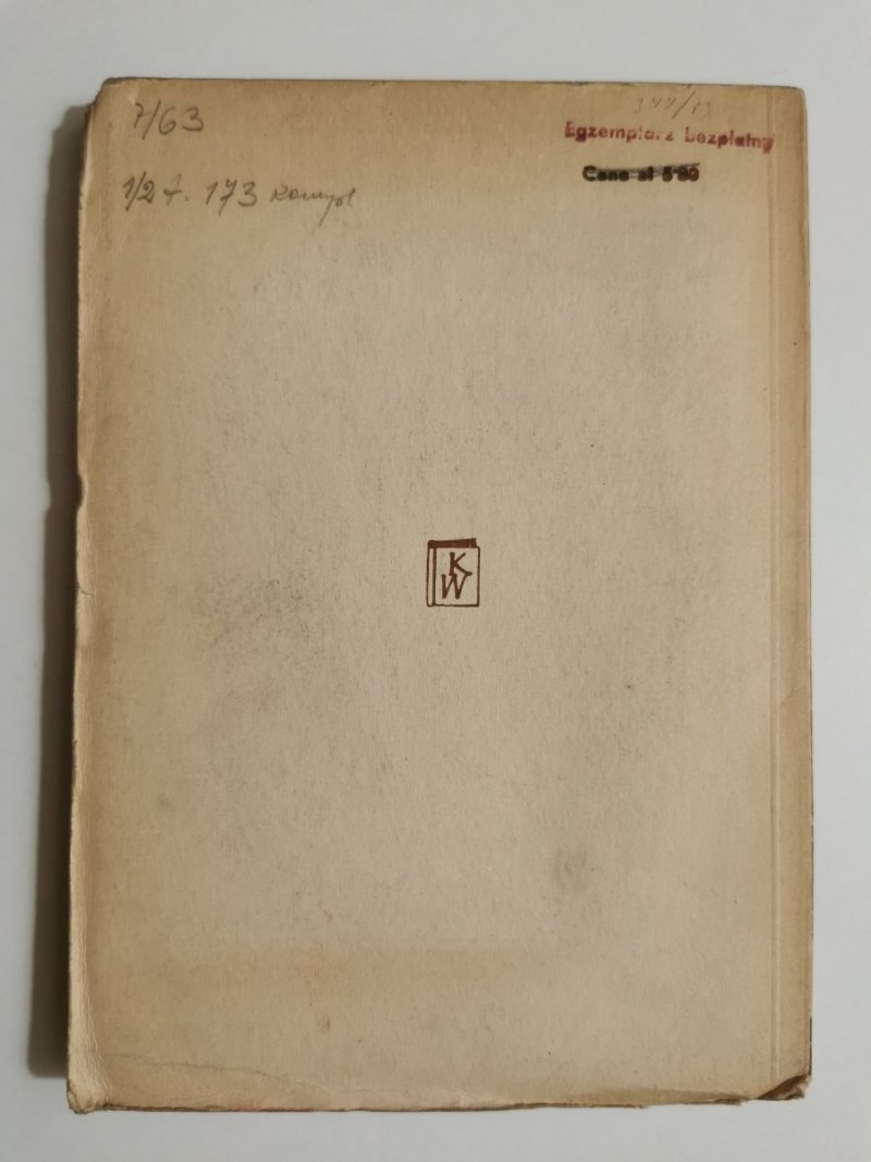 WIELKIE DNI TOM I DROGA OTWARTA - Józef Morton 1952