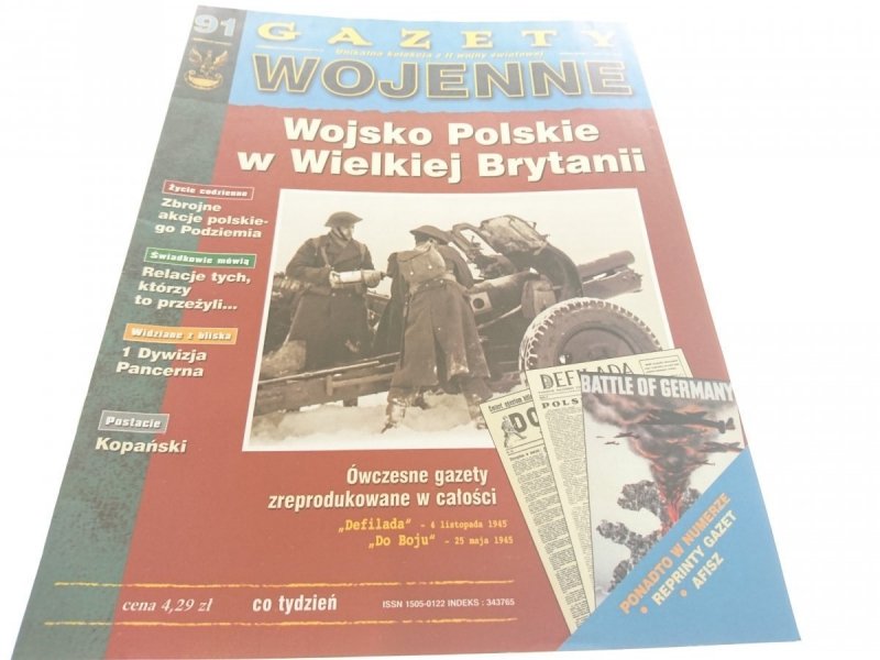 GAZETY WOJENNE NUMER 91 WOJSKO POLSKIE... 1998