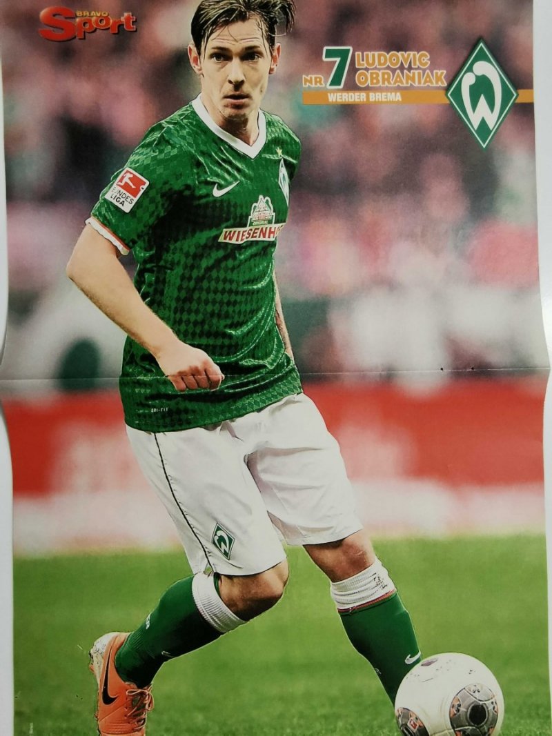 BRAVO SPORT PLAKAT. LUDOVIC OBRANIAK (WERDER BREMA) KARIM BENZEMA (REAL MADRYT)