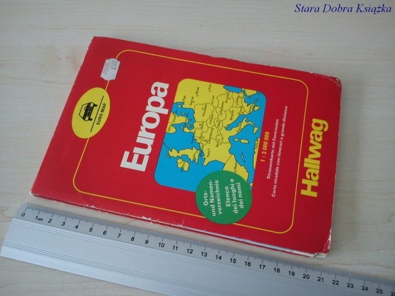 EUROPE HALLWAG. ROAD MAP 1 : 3 000 000