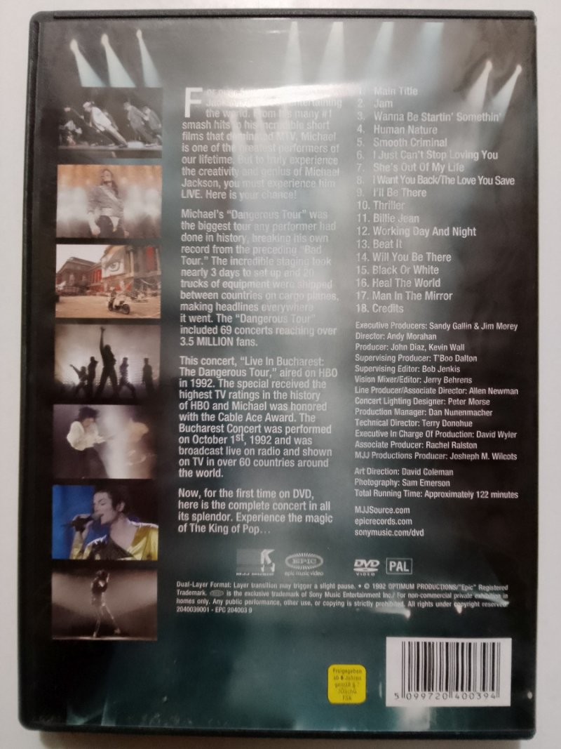 DVD. MICHAEL JACKSON