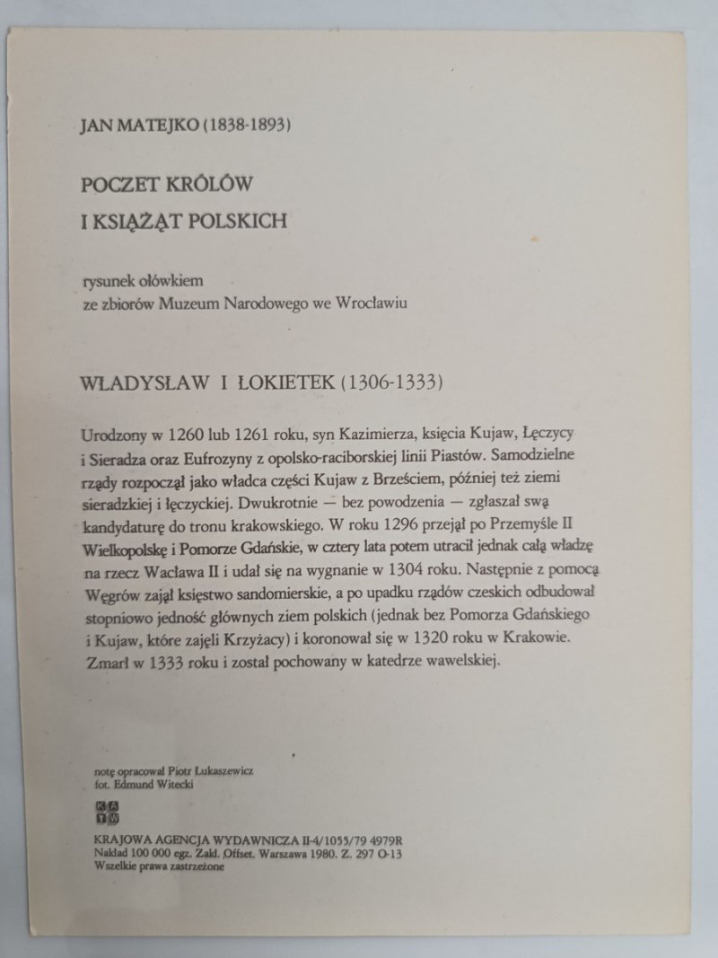 WŁADYSŁAW I ŁOKIETEK