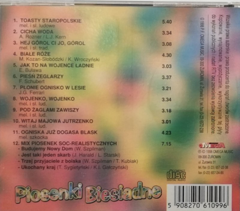CD. PIOSENKI BIESIADNE 4 BIAŁE RÓŻE