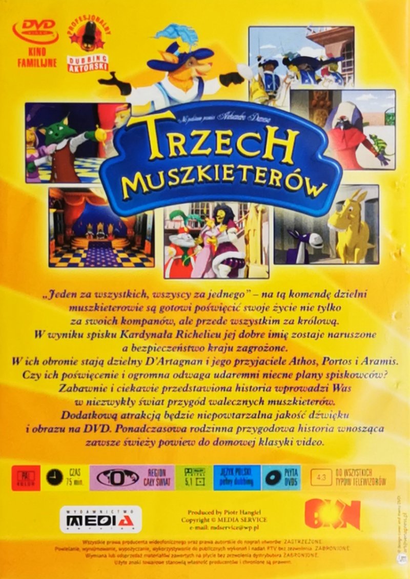 DVD. TRZECH MUSZKIETERÓW