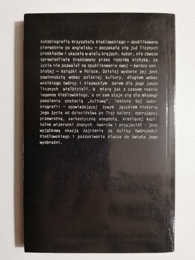 O SOBIE. AUTOBIOGRAFIA - Krzysztof Kieślowski 
