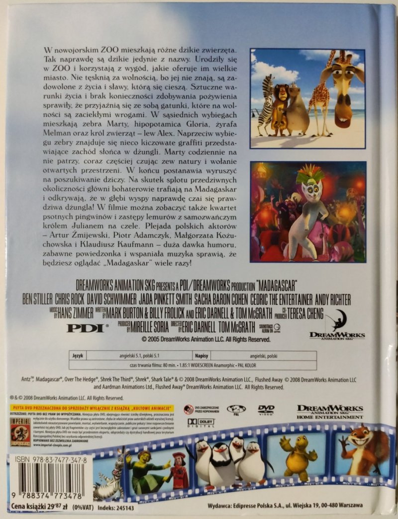 DVD. MADAGASCAR – ANIMACJA
