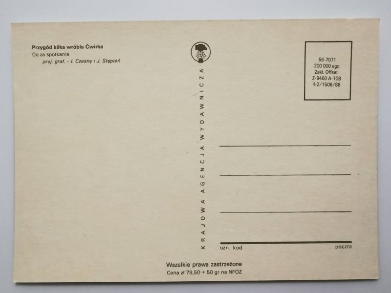 PRZYGÓD KILKA WRÓBLA ĆWIRKA. CO ZA SPOTKANIE PROJ. CZESNY