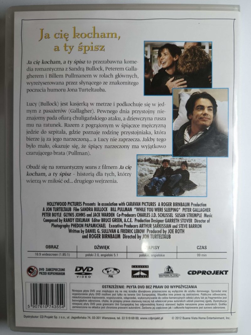 DVD. JA CIĘ KOCHAM, A TY ŚPISZ