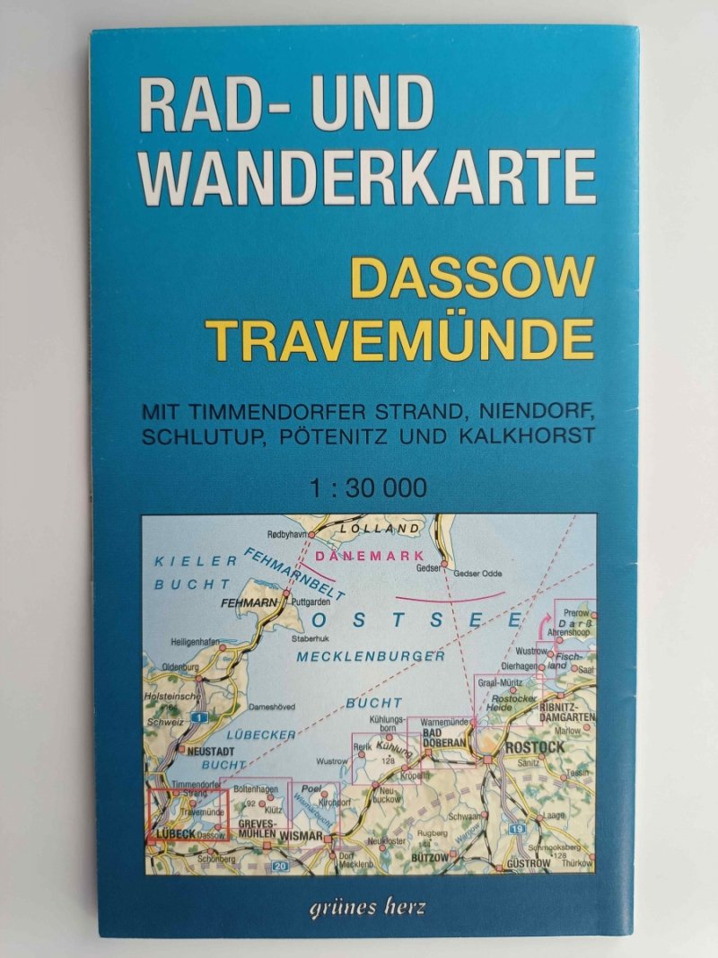 RAD- UND WANDERKARTE DASSOW TRAVEMUNDE 1:30 000
