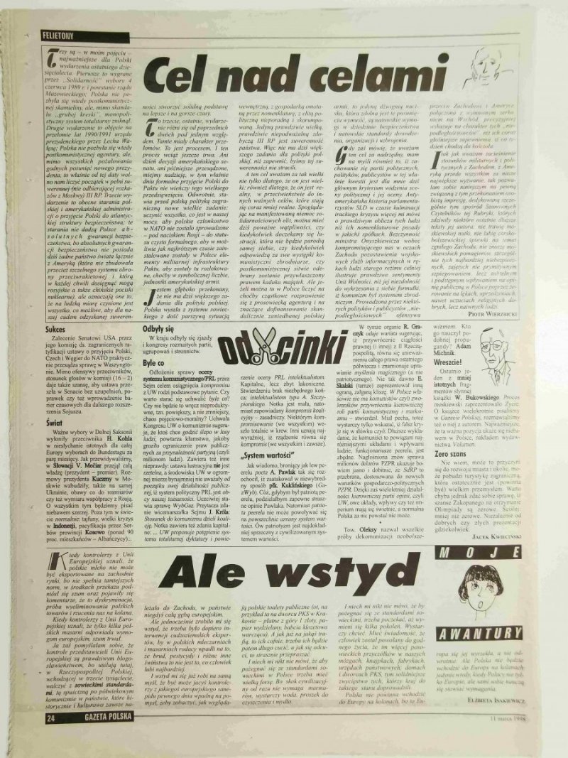 GAZETA POLSKA TYGODNIK NR 10 (243) 11 MARCA 1998 r.