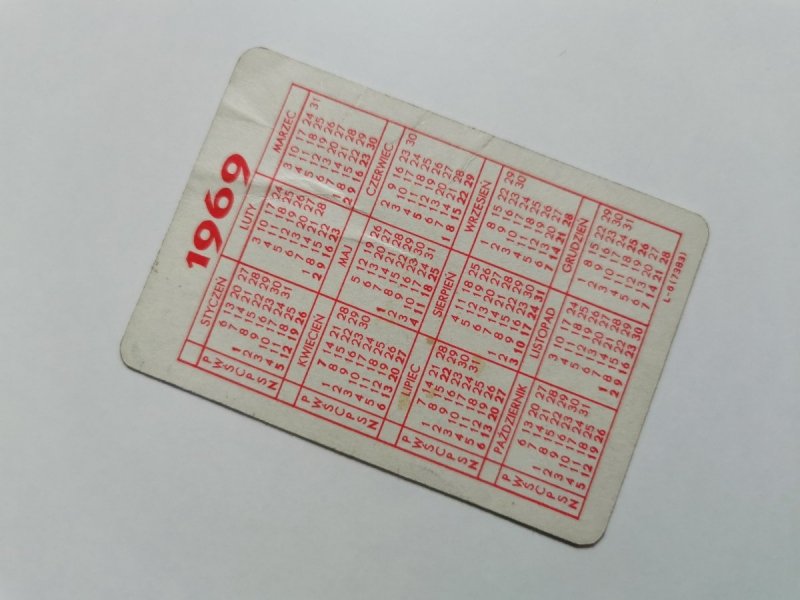 KALENDARZYK 1969 ZBIERAJMY ZŁOM. CENTROZŁOM