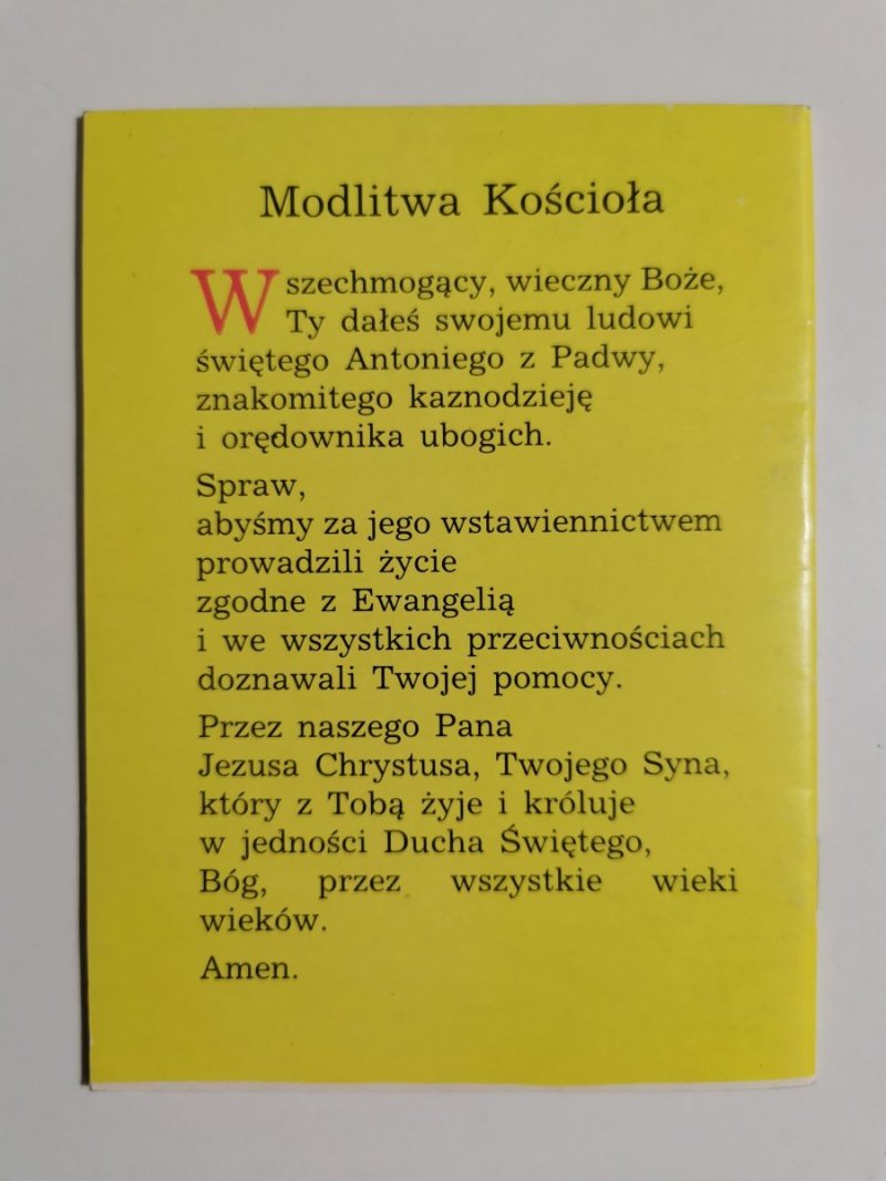 ŚWIĘTY ANTONI Z PADWY 