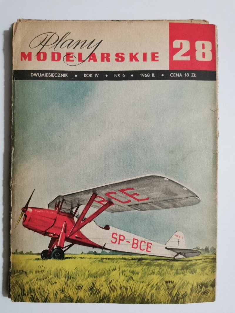 PLANY MODELARSKIE NR 28 ROK IV NR 6 1968 R.