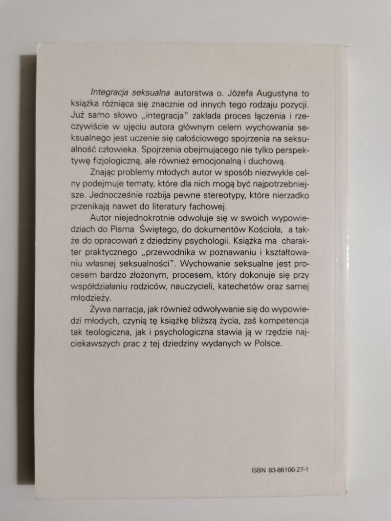 INTEGRACJA SEKSUALNA - Józef Augustyn 1995