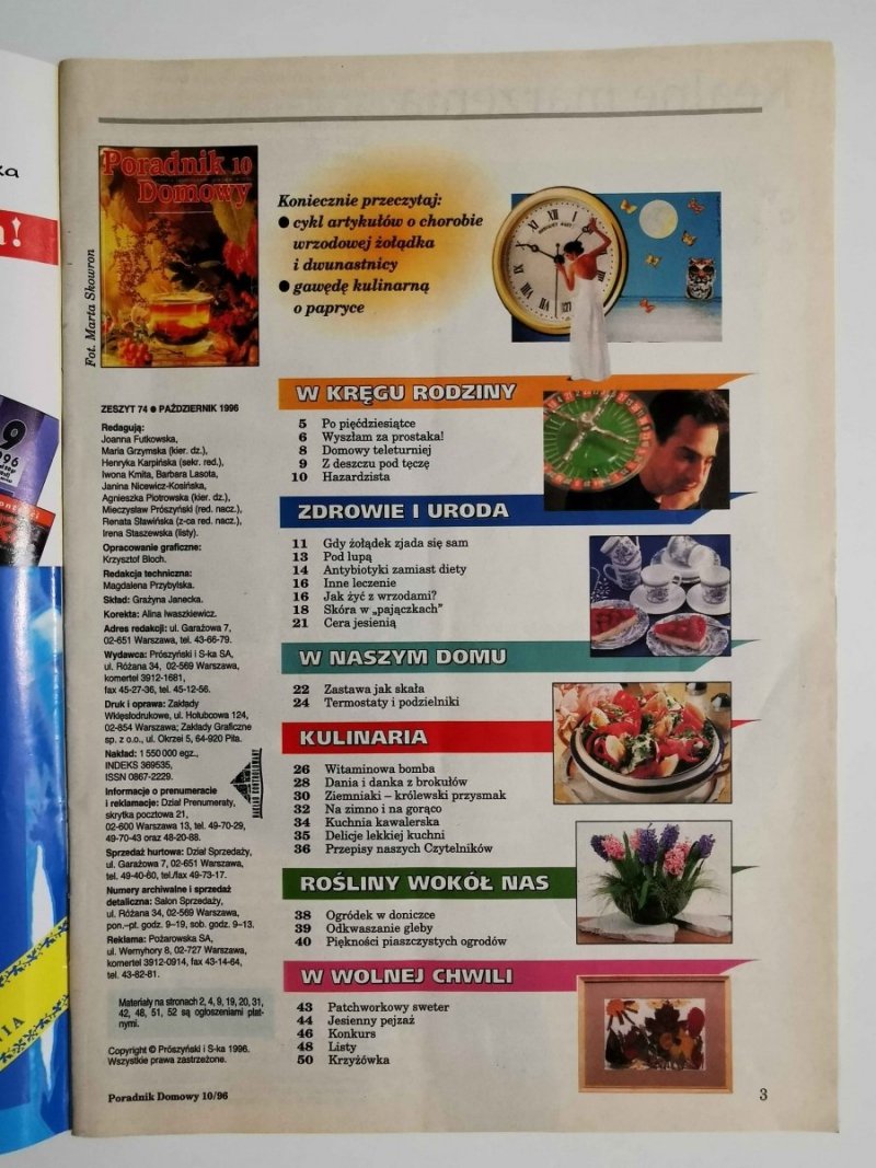 PORADNIK DOMOWY 10 ZESZYT 74 PAŹDZIERNIK 1996
