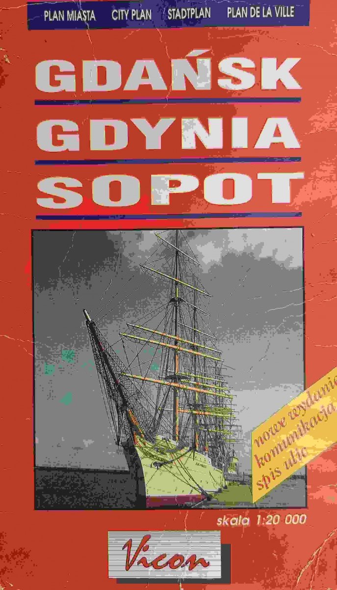 GDAŃSK GDYNIA SOPOT PLAN MIASTA 1:20 000