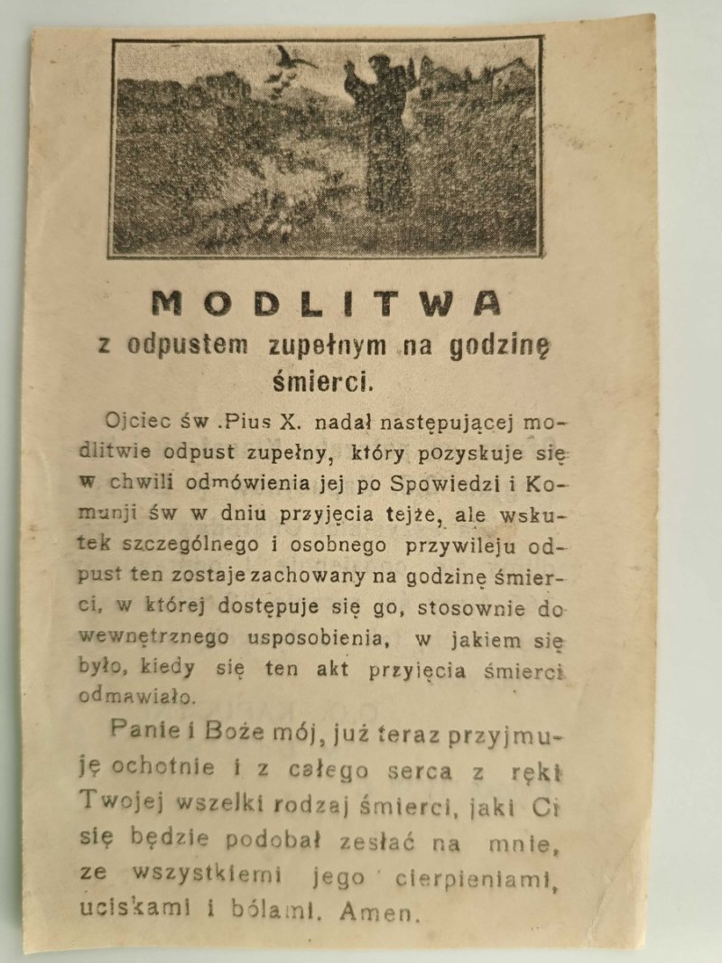 MODLITWA Z ODPUSTEM ZUPEŁNYM NA GODZINĘ ŚMIERCI