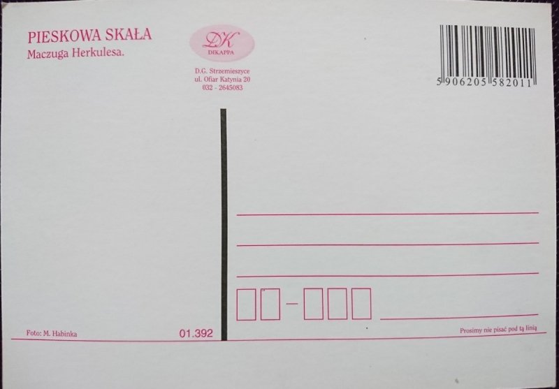 PIESKOWA SKAŁA. MACZUGA HERKULESA FOT. M. HABINKA