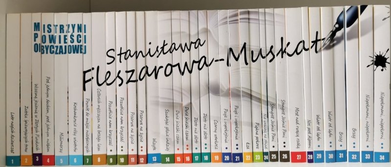 MISTRZYNI POWIEŚCI OBYCZAJOWEJ. FLESZAROWA-MUSKAT KOMPLET PODSTAWOWY 34 TOMY 