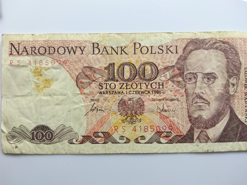 NARODOWY BANK POLSKI BANKNOT 100 ZŁ RS 4185099