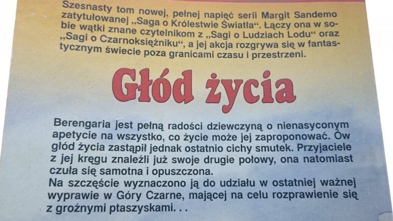 SAGA O KRÓLESTWIE ŚWIATA TOM 16 GŁÓD ŻYCIA Sandemo