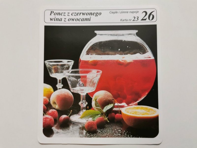 KARTA KULINARNA NR. 23 PONCZ Z CZERWONEGO WINA Z OWOCAMI