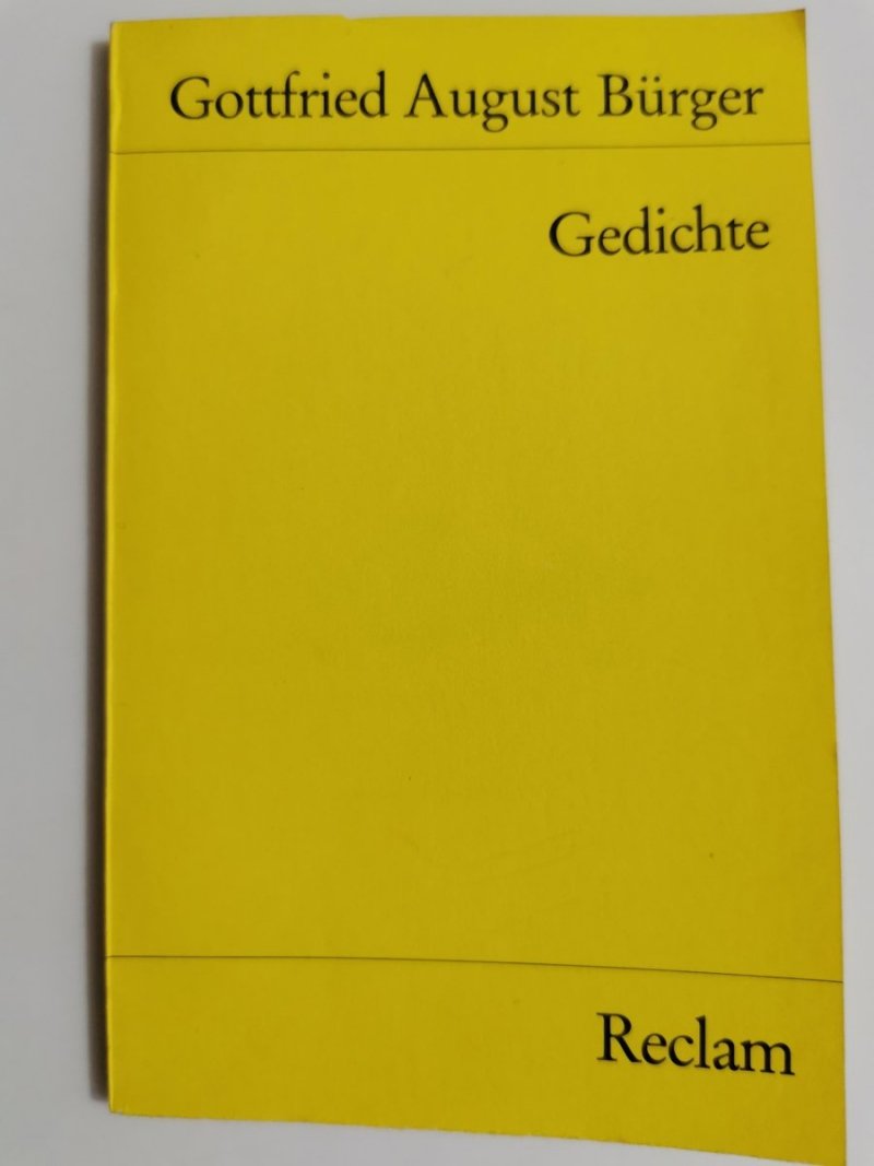 GEDICHTE - Gottfried August Burger 1981