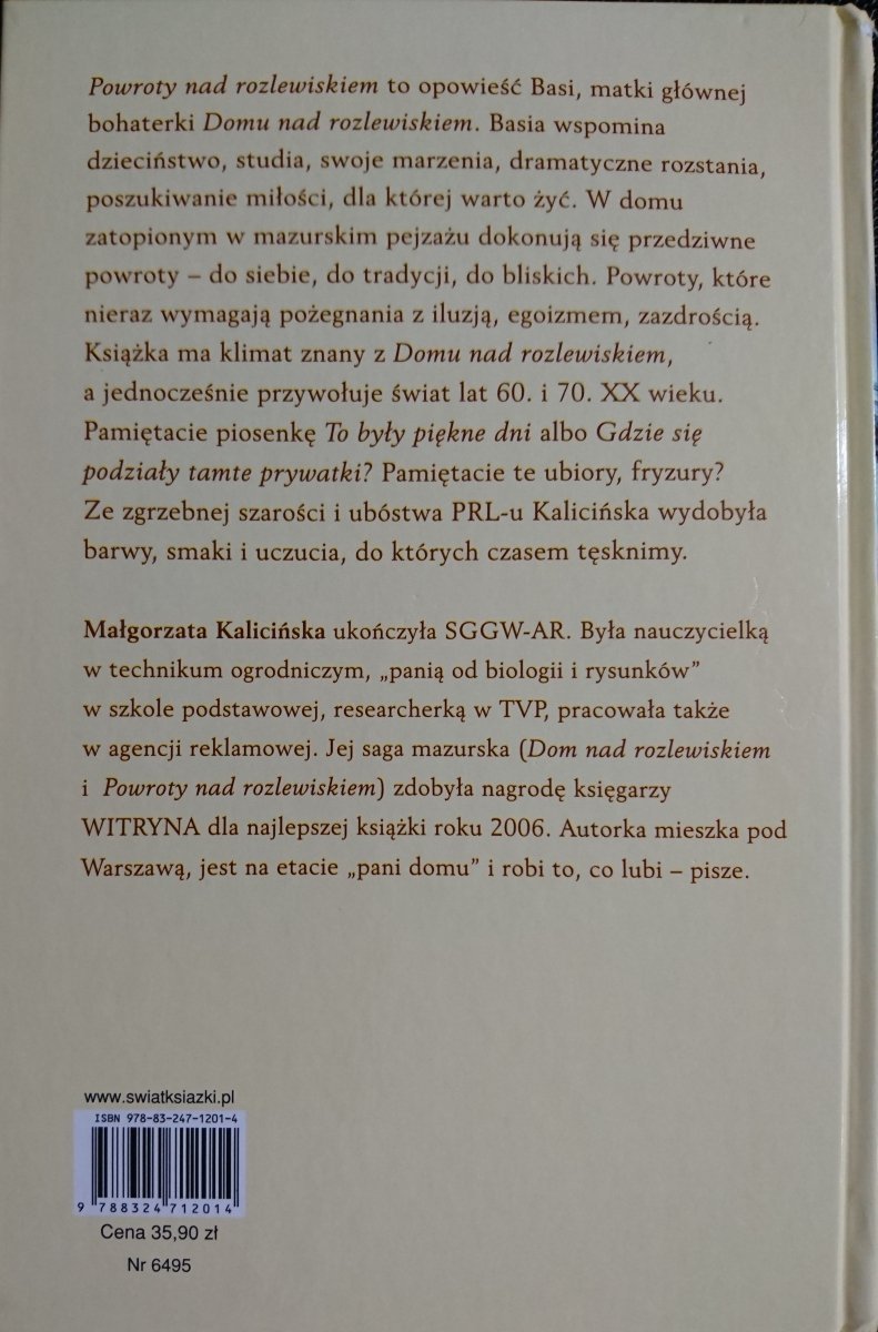 POWROTY NAD ROZLEWISKIEM - Małgorzata Kalicińska 