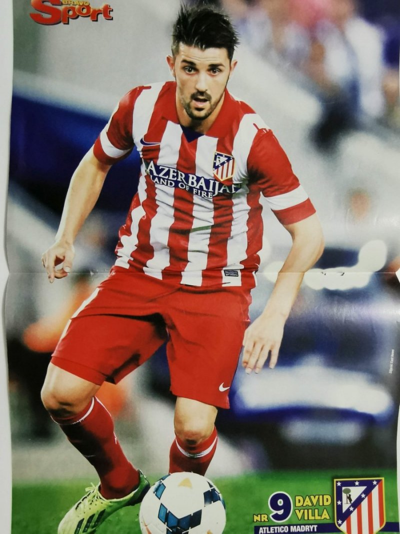 BRAVO SPORT PLAKAT. ANGEL DI MARIA (REAL MADRYT) DAVID VILLA (ATLETICO MADRYT)