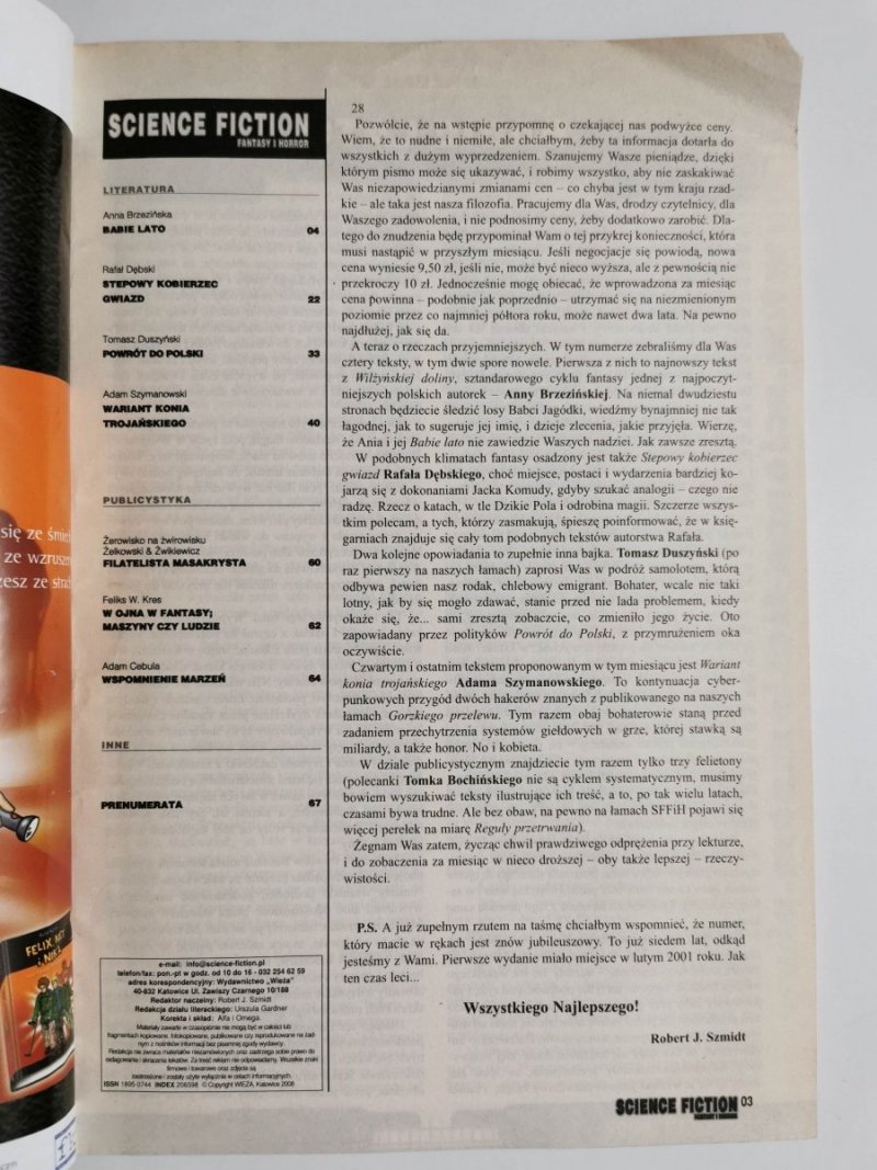 SCIENCE FICTION FANTASY I HORROR NR 28 LUTY 2008