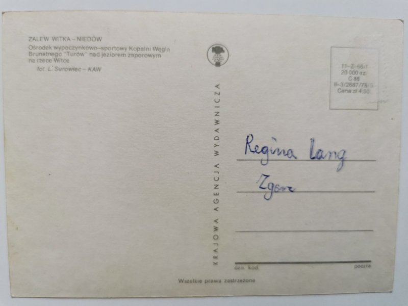 ZALEW WITKA – NIEDÓW. TRZY UJĘCIA FOT. SUROWIEC