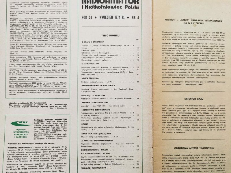 Radioamator i krótkofalowiec 4/1974