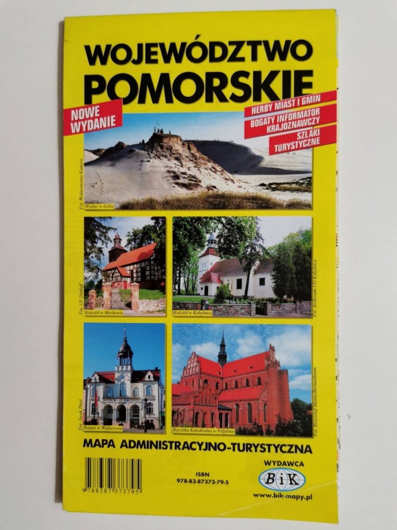 WOJEWÓDZTWO POMORSKIE. MAPA ADMINISTRACYJNO-TURYSTYCZNA 