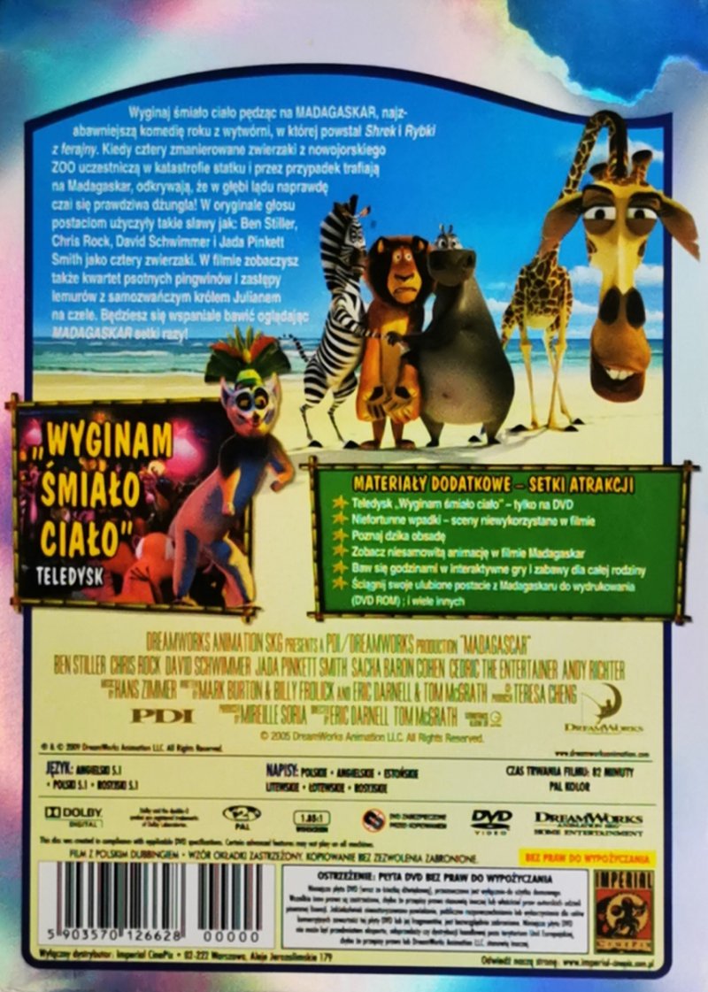 DVD. MADAGASKAR 