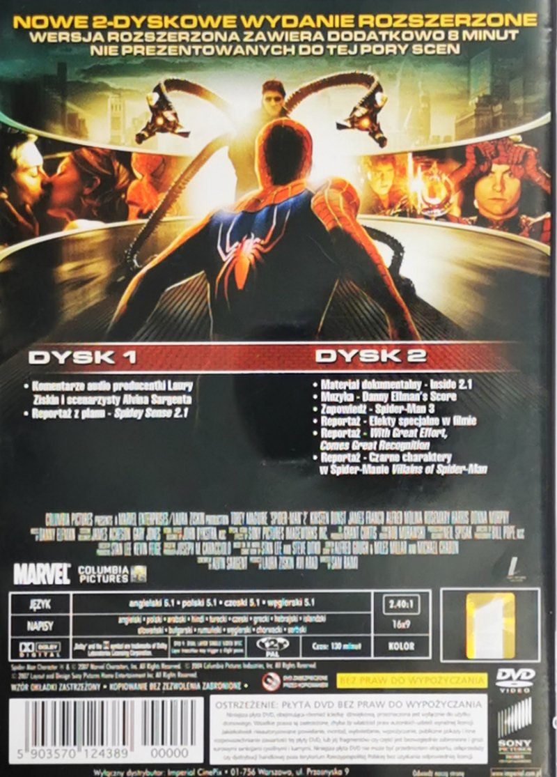DVD. SPIDER-MAN 2.1