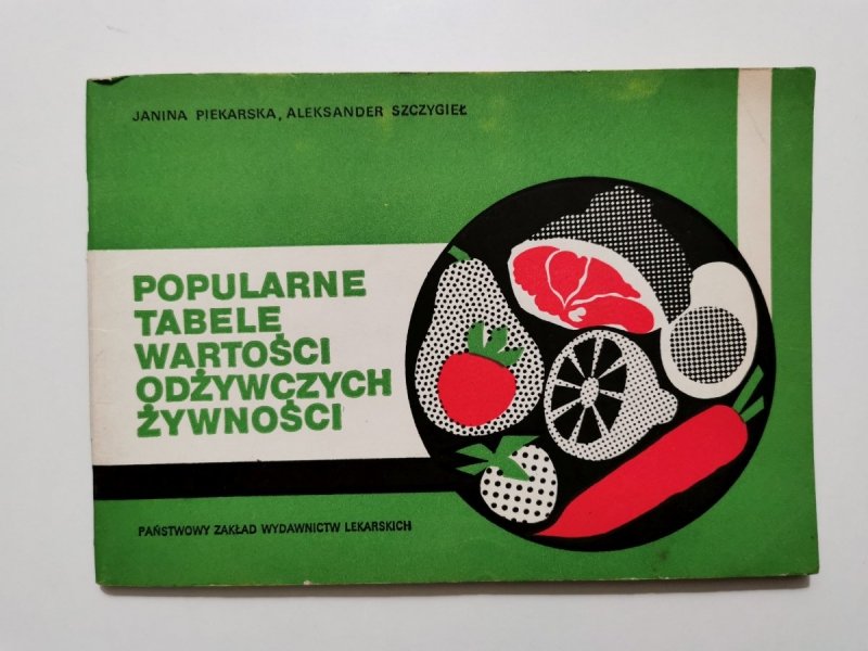 POPULARNE TABELE WARTOŚCI ODŻYWCZYCH ŻYWNOŚCI - J. Piekarska 