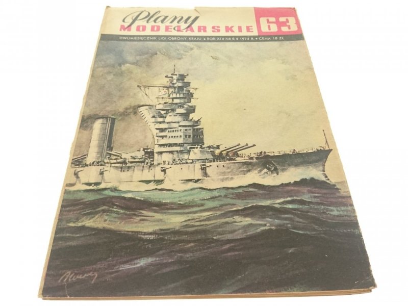 PLANY MODELARSKIE 63 NR 5-1974 RADZIECKI OKRĘT