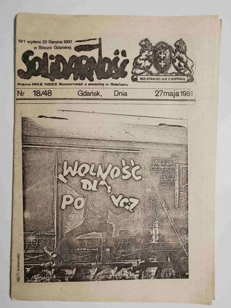 SOLIDARNOŚĆ NR 18/48 GDAŃSK, DNIA 27 MAJA 1981 