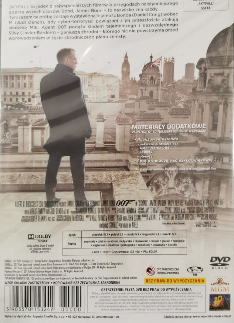 DVD. SKYFALL 007