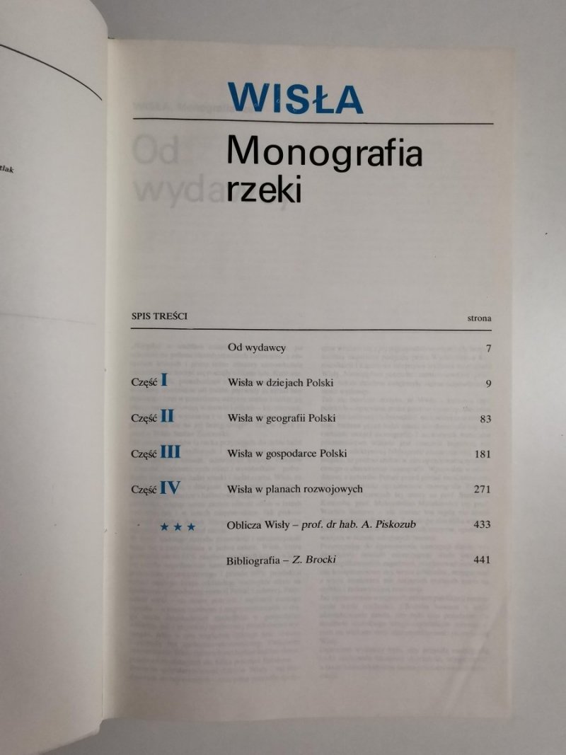 WISŁA. MONOGRAFIA RZEKI - red. Andrzej Piskozub 1982