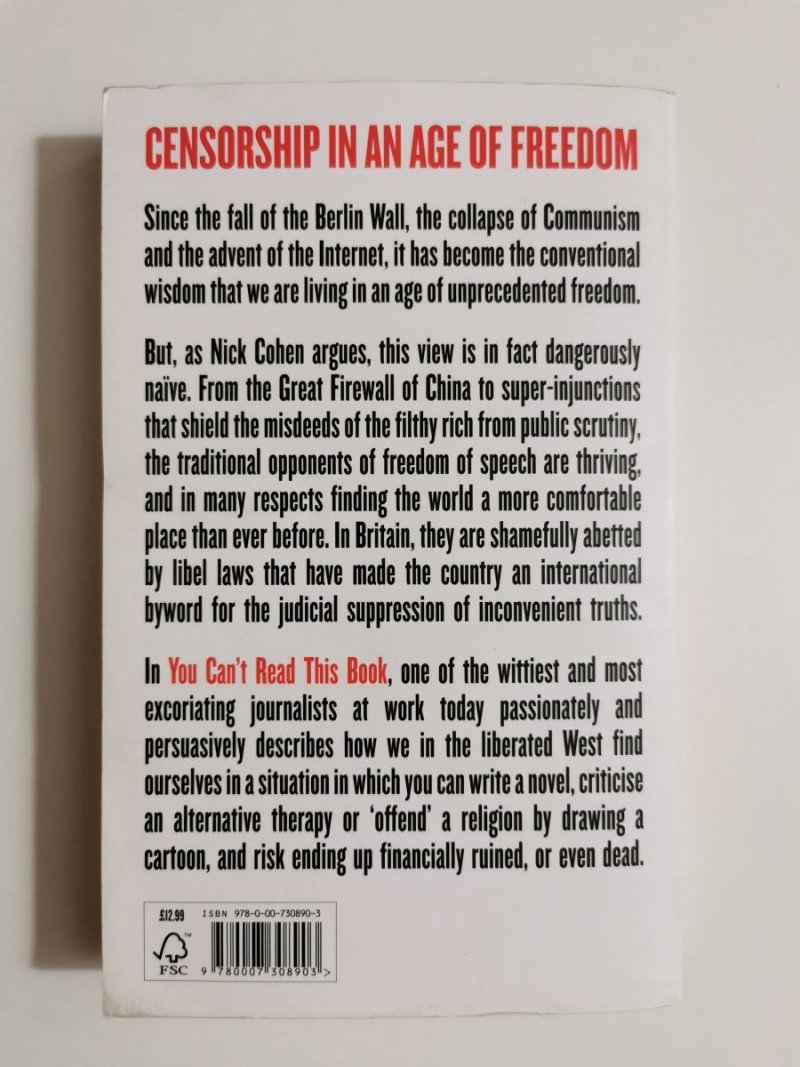 YOU CAN'T READ THIS BOOK - Nick Cohen 2012