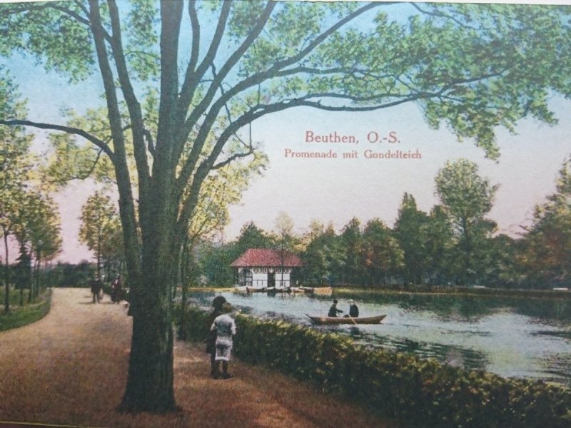 REPRINT. BEUTHEN. PROMENADE MIT GONDELTEICH